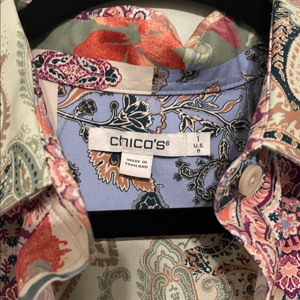 Chico's Multicolor Paisley Button-Up Shirt